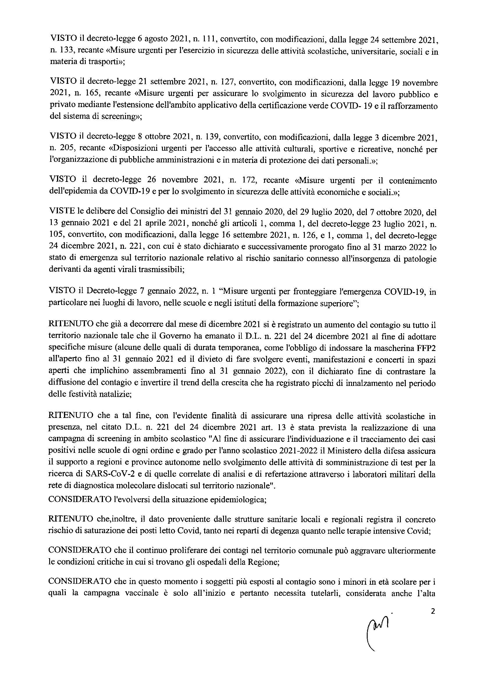 2022 ORDINANZA SINDACALE 1 Pagina 2