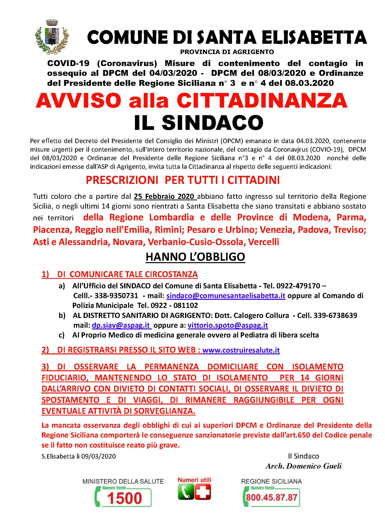 AVVISO COVID 19